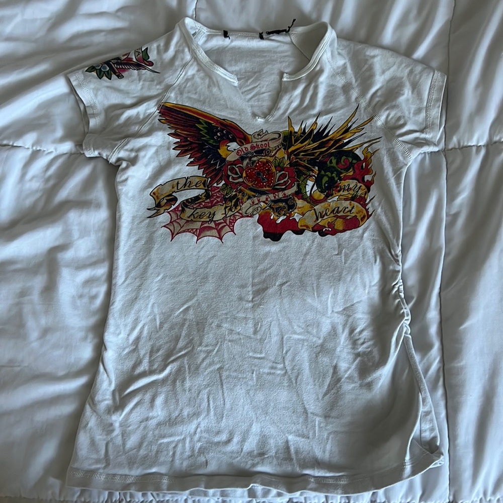 Ed hardy looking tight top for women